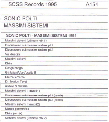a154 sonic polti: massimi sistemi 1993